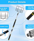 Rugged Edge Protector Handle Pole With Sponge Grip, V Shaped Corner Guards, Adjustable 4.3 To 8.7 Feet For Flatbed Cargo And Boards