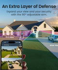 Image showing Dual Lens Outdoor Security Camera System With 170 Degree Wide Angle And 360 Degree PTZ, Solar Powered, AI tracking.