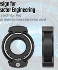 Aluminum Alloy Fidget Ring For Men Dope Anxiety Relief Toy With 6804 Ball Bearing Chain Bike Sound Nuclear Reactor Design