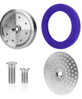Precision Shower Screen Kit For 58Mm Breville Sage Oracle Espresso Machines includes stainless steel parts and silicone seal.
