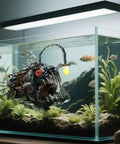 Anglerfish Mechanical Lantern Build Kit For Ocean Lovers Lego Compatible Sea Creature DIY Bricks Set With Steampunk Details Perfect Office Or Home Decor For Adults 1038 Pieces STEM Gift For Ages Eight To Sixteen And Up. in aquarium display