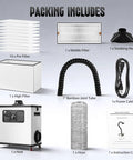 Packing contents for 210W Solder Fume Extractor For DIY Soldering With 4 Stage Filtration And 212 CFM Beefed Up Suction Quiet 50dB