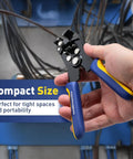 Self Adjusting Wire Stripper And Cutter 2 In 1 Heavy Duty Automatic Wire Stripping Tool For 10-24 AWG in hand, tight space work