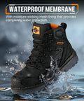 Steel Toe Work Boots For Men Waterproof Built Tough Heavy Duty Safety Boots With Puncture Protection Oil And Slip Resistant Design