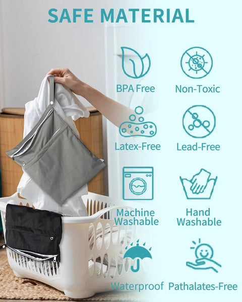 Waterproof Wet Dry Bags Set Of 3 Pack Must Have For Swimsuits Diapers Beach Pool And Gym Gear With Two Pockets Reusable Travel Organizers
