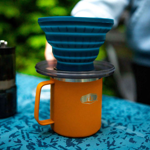 Collapsible Pour Over Travel Coffee Maker With Silicone Cone Dripper On The Go Brew For Camping RV Caravan And Backpacking Fits Cup