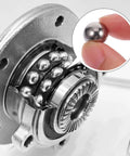 580-Piece Stainless Steel Ball Bearings Kit 1.0 To 10.0mm Precision Balls For Mechanical And Industrial Use, Versatile And Durable, Easy Storage, Great For Bikes, Machinery, DIY Projects. Stainless steel bearing balls in a mechanical hub