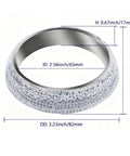 Graphite exhaust donut gasket, 65 mm ID (2.56 in), 82 mm OD (3.23 in), 17 mm thick.