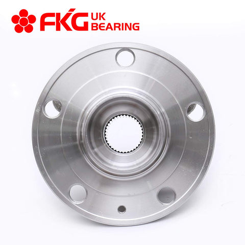 Front view of Front Wheel Bearing Hub Assembly Kit Set Of 2 For VW Tiguan Passat Jetta GTI Golf CC Beetle 2005 To 2017 Front Wheel Hub