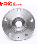 Front view of Beefed Up Front Wheel Bearing Hub Assembly For VW And Audi Rides Fits Passat GTI Golf Tiguan CC Jetta Beetle A3 Quattro