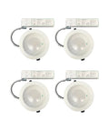4 pack of 8 Inch Recessed Led Downlight With Emergency Battery Backup Offering Slick Tunable White Settings And Selectable Wattage.