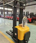 Heavy Duty Electric Walkie Stacker Pallet Jack Built Like A Beast For Smooth Warehouse Lifting And Quick Cargo Haulin Up To 1500kg in warehouse.