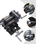 Heavy-Duty X-Y Compound Cross Slide Vise with Precision Scale, versatile for automotive and metal projects.