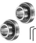 2-Pack UC208-24 Pillow Block Bearings One And A Half Inch Bore Chrome Steel GCR15 Flange Mounted Bearing Housings With Wrench