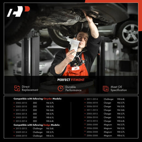 Technician installing Rear Right Fuel Filter Assembly That Fits Dodge Charger Challenger Magnum And Chrysler 300 2005 Through 2015