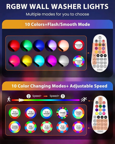 Rock Your Outdoor Lighting With These Super Cool 25W RGBW LED Wall Washer Lights Offering Awesome Color Changing RGB Effects IP66