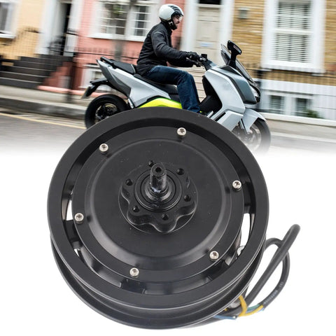 10 Inch Brushless Disc Brake Hub Motor 1200W 1250RPM IP54 Rated For Electric Scooters And Motorcycles, close-up view