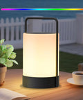Solar Lantern LED Outdoor Cordless Table Lamp With IP44 Waterproof Metal Frame RGB And Warm White Lighting For Patio Vibe USB C Rechargeable