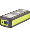 Pro 20 Meter Laser Distance Meter With Clear Digital Screen And Continuous Measurement Mode Compact Handheld Ranging Tool side view with blue laser.