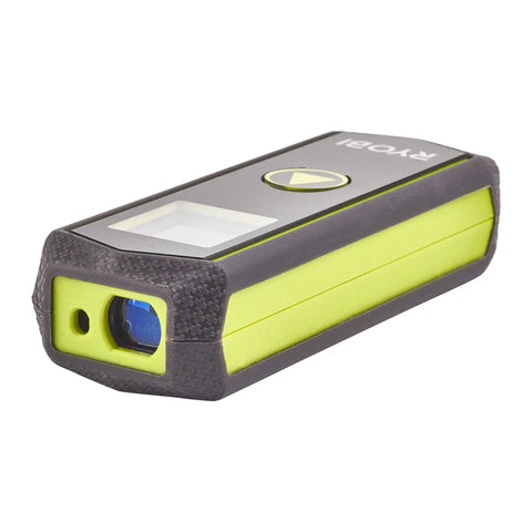 Pro 20 Meter Laser Distance Meter With Clear Digital Screen And Continuous Measurement Mode Compact Handheld Ranging Tool side view with blue laser.