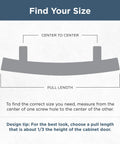 Diagram showing measurement guide for Brushed Nickel Cabinet Handles 10 Pack 3 Inch Center To Center Drawer Pulls For Kitchen Cabinets.