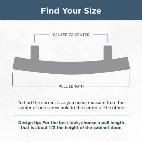 Diagram showing measurement guide for Brushed Nickel Cabinet Handles 10 Pack 3 Inch Center To Center Drawer Pulls For Kitchen Cabinets.