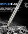 SDS Plus Rotary Hammer Chisel Set Four Piece Kit with pointed chisel cutting through concrete bricks with sharp blade detail.