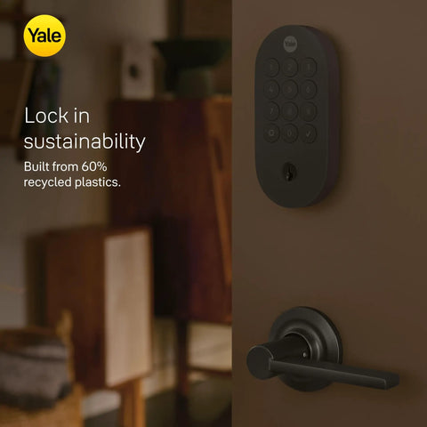 Lock Down Your Spot Today With This Hassle Free Keyless Deadbolt Smart Lock Featuring Google Matter Sync And Sleek Matte Black Casing For Effortless Remote Guest Entry