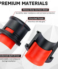 Universal Motorcycle Fork Seal Driver Kit With Six Adapter Sizes, heavy-duty carbon steel, knurled, thickened split driver