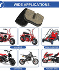 Mini Bike Disc Brake Pads For 79cc To 105cc Mini Bikes And Go Karts Compatible With Coleman CT100U and various mini bikes