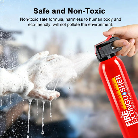 Two Pack Water Based Fire Extinguishers Rated Class A B C K With Heavy Sturdy Wall Mount Bracket For Kitchen Garage Home Safety No Sweat Protection