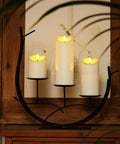 Remote Controlled Flameless LED Candles With Timer For Weddings And Parties, Battery Powered Realistic Plastic Candles on stand