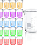 20 Pack 100 mL Glass Beaker Set Heavy Duty Lab Beakers With Printed Graduation For Lab Classrooms Or Home Use High Borosilicate Glass