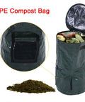 Collapsible Compost Bag For Organic Waste Kitchen And Garden Use Large Capacity Eco Friendly PE Material With Side Window