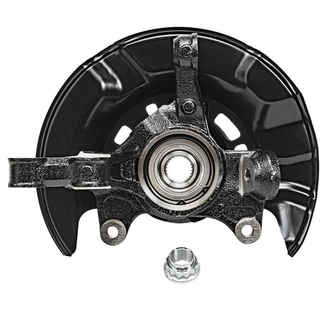 Two Piece Front Steering Knuckle Replacement Kit For 2009 To 2013 Toyota Corolla Matrix, Includes Front Steering Knuckles And Wheel Bearing Hubs Assembly, Direct Fit, Easy Install front view