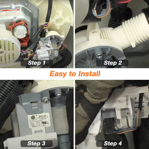 Washer Drain Pump Replacement WPW10276397 Fits Whirlpool Kenmore Maytag KitchenAid Amana washer easy install steps