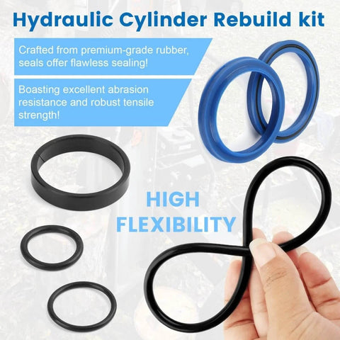Beefed Up Hydraulic Log Splitter Cylinder Rebuild Seal Kit For 4.5 Inch Bore And 1.75 Inch Rod Cylinder Replacement Seals