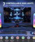 Desktop Computer Speaker Set With 20W HiFi Stereo Sound For Gaming Built In Bluetooth And 3.5mm Aux In RGB Lights