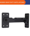 Heavy Duty 90 Degree Gate Latch With Padlock Hole For Barn Doors Fences Cabinets And Windows Tough As Nails Steel Mount