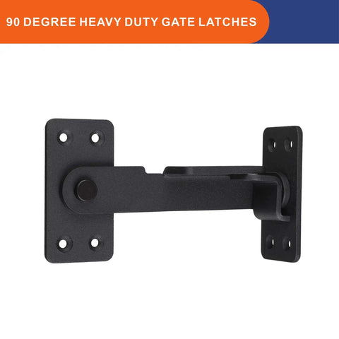 Heavy Duty 90 Degree Gate Latch With Padlock Hole For Barn Doors Fences Cabinets And Windows Tough As Nails Steel Mount