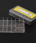 Premium Stainless Steel Watch Back Screws Replacement Kit 4023A, open box showing 10 piece set with various sizes.