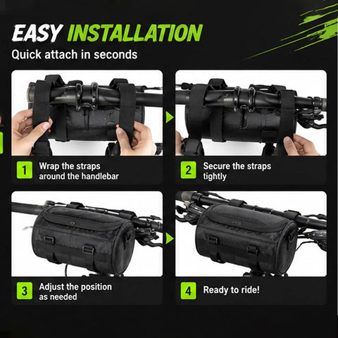 Ride Ready Waterproof Bike Handlebar Bag For Trek Allant Plus 8 Allant 7.4 And Alpha 2.3 with step-by-step installation guide