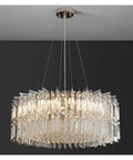 Luxury Led Ceiling Pendant Lights Home Living Dining Room Lighting Crystal Chandeliers Indoor Hanging Fixtures, for Kitchen Island with clear crystal design.