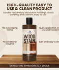 Killer Performance Water Based Walnut Wood Stain For Furniture Cabinets And Woodwork, 100ml bottle, easy to use for quick application.
