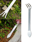 4 Pack Bonsai Rake Set Stainless Steel Root Rake Mini Kumade, soil loosening tool for bonsai and indoor plants.