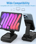 Father's Day Gift For Men 3 In 1 Wireless Bluetooth Speaker And Phone Stand With Hands Free Calls, black phone stand holding devices