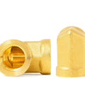 Brass Pipe Fitting 90 Degree Barstock Street Elbow Three Eighths Inch NPT Female To Three Eighths Inch NPT Female Pack Of Five
