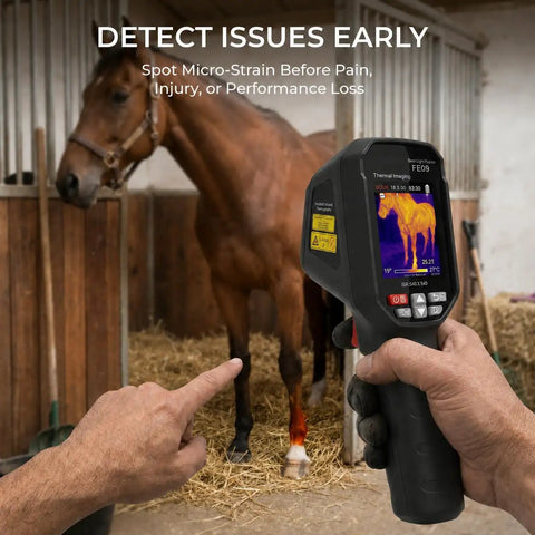 Equine Infrared Thermal Imaging Camera For Horses, Handheld Health Monitor With 240x240 Resolution, Detect Inflammation And Hidden Heat Early, Injury Prevention, Compare Left And Right Sides For Quick Diagnostics, handheld in barn