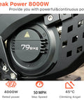 Electric dirt bike motor detail showcasing 8000W power, part of the Badass Electric Dirt Bike For Adults Teens.