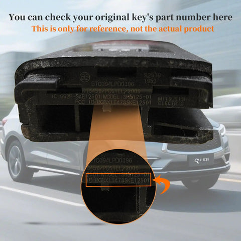 Close-up of serial number location on Mazda key for Flip Remote Key Fob Shell Replacement For Mazda 2 3 5 CX7 CX9 2006 2015